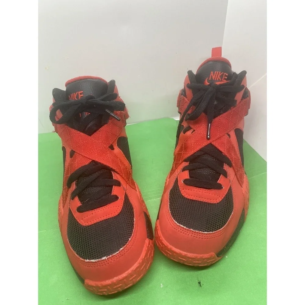 Nike Air Raid University Red Black 642330-600 Bred Mens Size 10.5 High Top